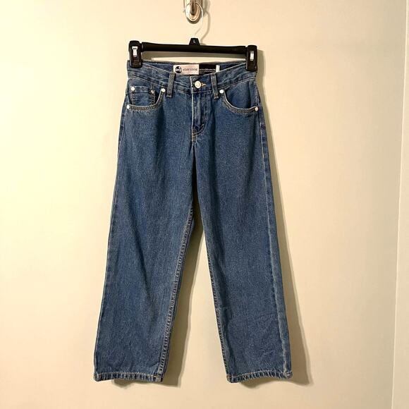 Levi Silver Tab Stay Loose Jeans Kids Size 8 Straight Baggy Adjustable Waist - Picture 3 of 10